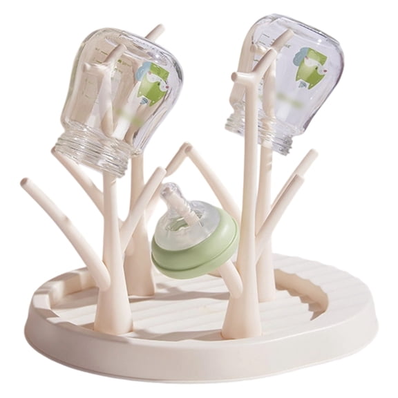 FTsdfkl Tree Shaped Detachable Baby Bottle Drying Rack, Ventilated Countertop Bottle Organizer For Newborn Feeding Gear