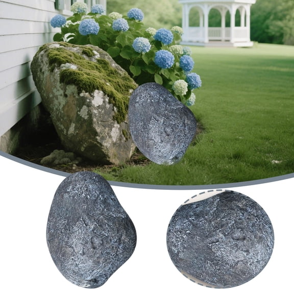 FTsdfkl Weatherproof Foam Fake Landscape Rock Cover, Realistic Faux Stone Well Utility Box Hideaway For Yard Garden Decor