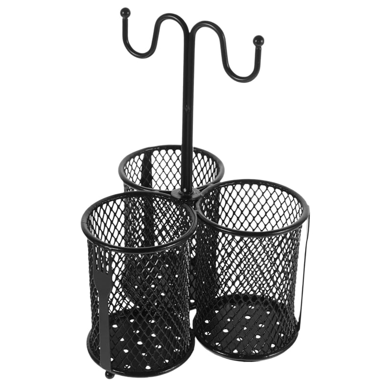 FUkuuka Kitchen Countertop Flatware Organizer, Metal Utensil Holder