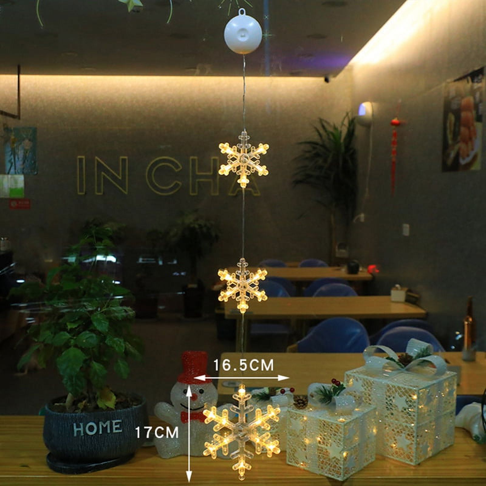 FUkuuka Window Decoration Hanging Window Light Christmas Lighting Led