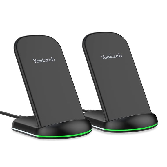 FU1999 [2 Pack] Wireless Charger,10W Max Wireless Charging Stand,Compatible with iPhone 16e/16/16 Plus/16 Pro Max/15/14/13/SE 2022/12/11/X/8,Galaxy S22/S21/S20/S10(No AC Adapter)