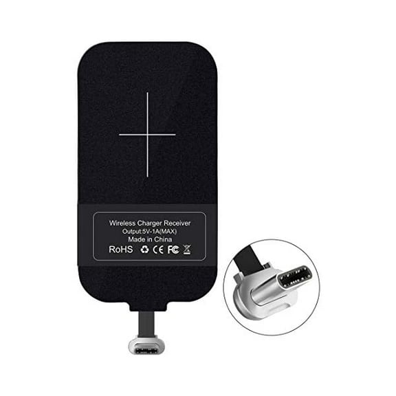 FU1999[Short Version] Type C Wireless Charging Receiver, Magic Tag USB C Qi Wireless Charger Receiver Chip for Google Pixe 6a/5a/2/3a/Nexus 6P A53 A52 and Other USB-C Phones