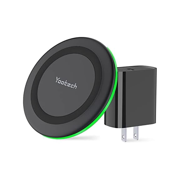 FU1999 Wireless Charger, 10W Max Wireless Charging Pad with Quick Adapter, Compatible with iPhone 16e/16/16 Plus/16 Pro Max/15/14/13/SE 2022/12/11/X/8,Samsung Galaxy S22/S21/S20, for AirPods Pro 2