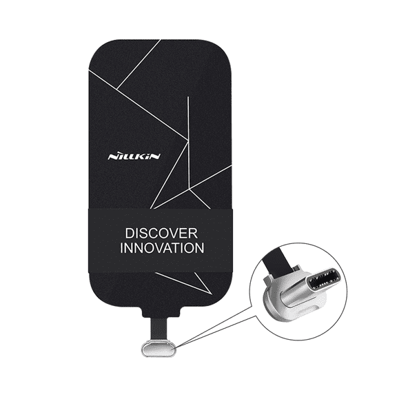 FU1999 Wireless Charging Receiver and Adapter, Qi Wireless Charger Receiver Module for Google Pixel, Samsung Galaxy A51/A52/A53/A54/A55, LG and Other USB C Phones, Type C Short