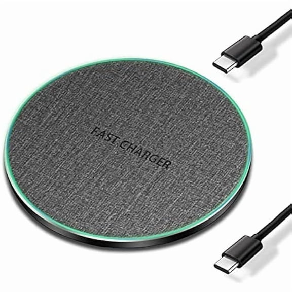 FU199920W Fast Wireless Charger Pad,Wireless Phone Charging Station Compatible with iPhone 16/15/14/13/12/11/SE/X/AirPods,Fast Charge for Samsung Galaxy S25/S24/S23/S22/Note/Buds/Buds +,Pixel,LG G8/7