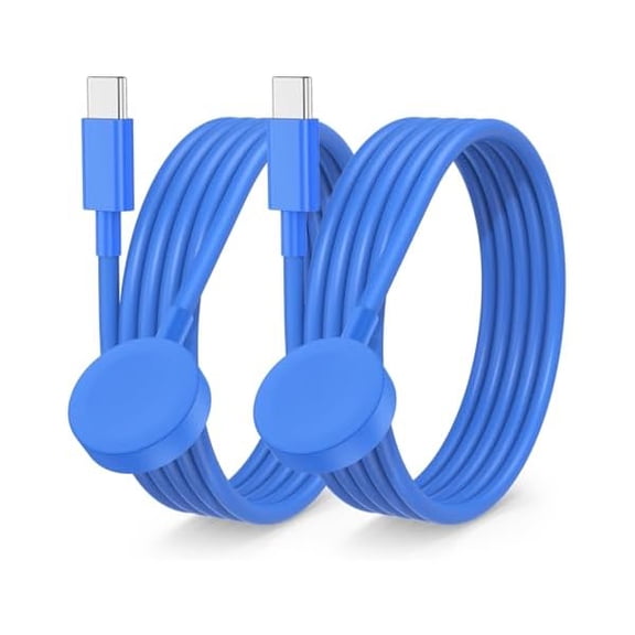 FU19992Pack for Apple Watch Charger USB C Magnetic iWatch Charger Cable Fast Charging Cord Compatible with Watch Ultra2 Ultra Series 9 8 7 6 SE SE2 5 4 3 2 1-3FT(1M) Blue