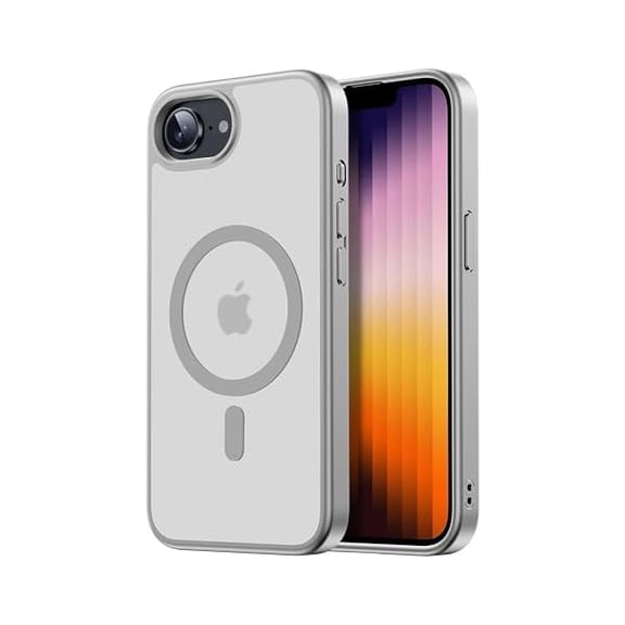 FU1999Compatible with iPhone 16e Bumper case Fits MagSafe 10FT Drop Resistant Matte Skin Feeling Shockproof Back Cover Fits iPhone se 4 Phone Cases 6.1", Grey