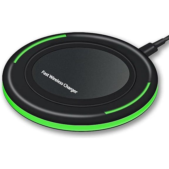 FU1999Wireless Charger 10W Qi Fast Wireless Charging Pad,7.5W Compatible with iPhone 11,11 Pro,11 Pro Max,Xs Max,XR,XS,X,8,8 Plus,10W for S10,S10+,S9,S8,Note 10,10+,9,8,AirPods(No AC Adapter)