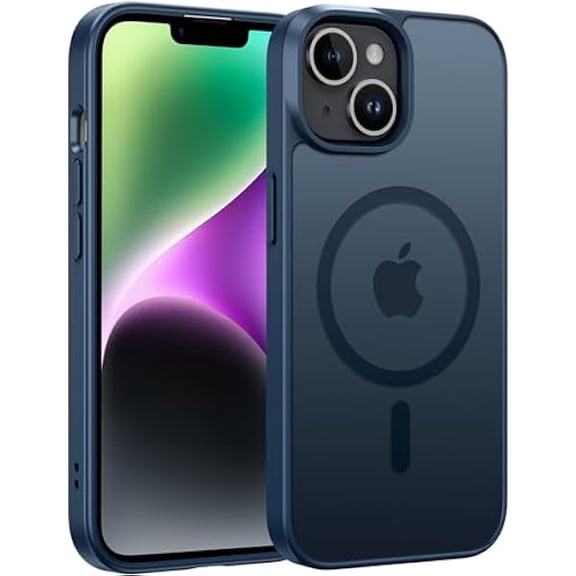 FU2060 for iPhone 13/14 Phone Case: iPhone 16e Magnetic Translucent Matte Back Cover Metal Button Military Grade Protection Shockproof Shell Full Body Protective Slim Cases