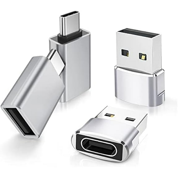 FU2131 4Pack USB to USB C Adapter&Type C Male to 3.0 Female Charger,Thunderbolt 4 to Type A OTG Converter for iPhone 16 15 14 MacBook Pro Apple Watch Ultra iWatch 8 7 Samsung Galaxy S24 S23 S22