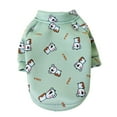 FUAIOKT Pet clothing Cat Cartoon Printed Dog Coat Tshirt Winter Warm