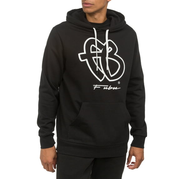 FUBU Men's & Big Men's Long Sleeve FB Logo Fleece Hoodie Sweatshirt, Sizes XS-3XL