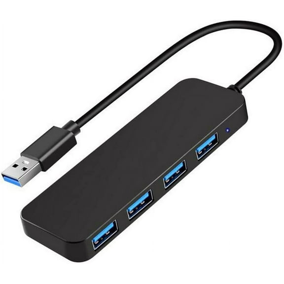 FUCHEGN 4-Port USB 3.0 Hub Expander for Laptop, Black