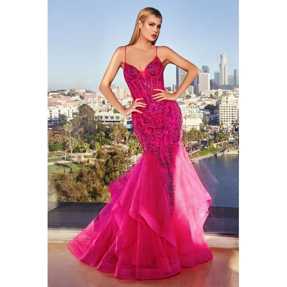 FUCHSIA MERMAID GOWN