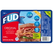 FUD Sliced Original Cooked Ham - 4x6, 12/2lb (Made with Pork) - Resealable Pack