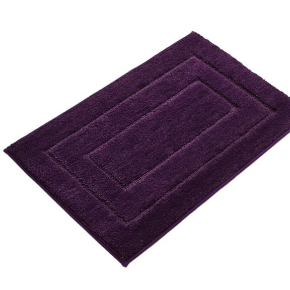 FUDAKUNA Bathroom Rug Fluffy Purple 15.7 x 23.6" Modern Geometric Absorbent Plush Bath Rugs Machine Washable