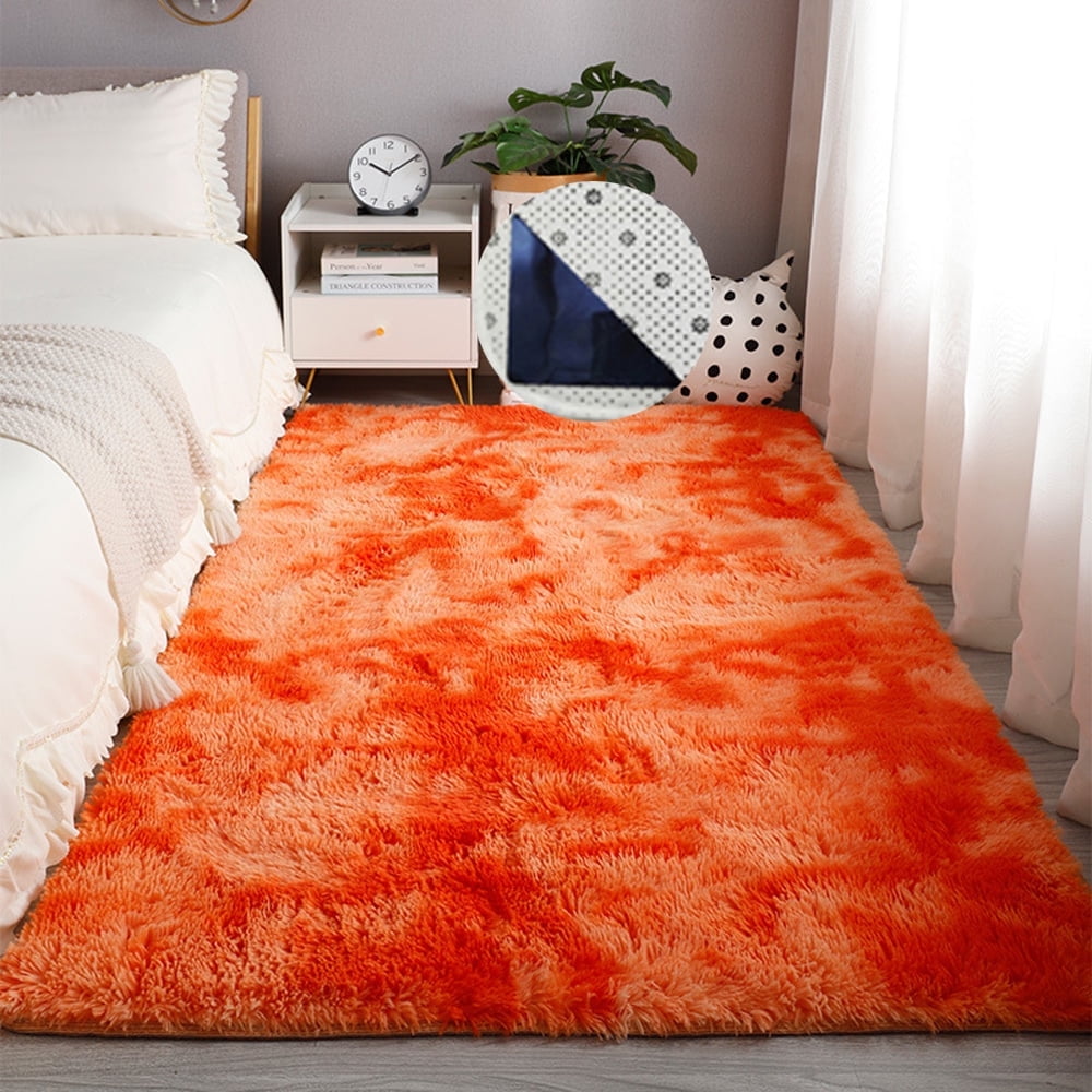 FUDAKUNA Orange Fluffy Area Rugs Shaggy 47