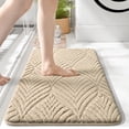 thumbnail image 1 of FUDAKUNA Soft Memory Foam Bath Rugs Non- Slip Absorbent 16" x 24" Leaves Pattern Bathroom Mat Rug Machine Washable, 1 of 6
