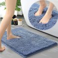 thumbnail image 1 of FUDAKUNA Soft Thickened Blue Chenille Bathroom Rug Anti-Slip Absorbent 20 x 32inch Fluffy Microfiber Bath Mats, 1 of 7