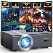 FUDONI Projector with WiFi and Bluetooth, Native 1080P 4K Supported,Outdoor Movie Projector for Home Theater UP to 300, for iOS/Android/Laptop/TV Stick/HDMI/USB