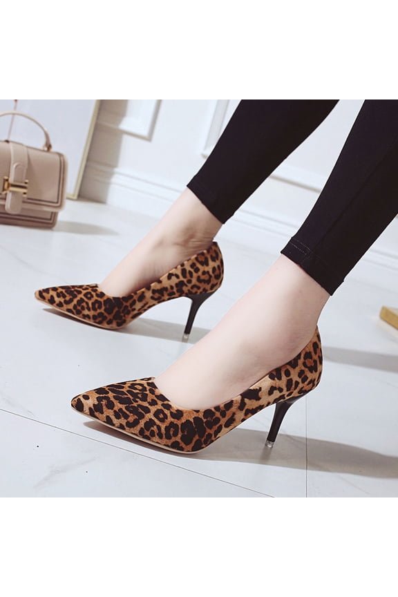 1 Pair Professional Pumps for Women Chic High Heel Shoes Artificial PU Multi