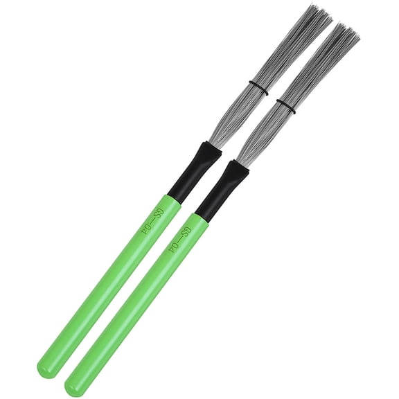FUEENIRVA 1 Pair Brush Drumsticks with High Carbon Steel Bristles and Maple Handles for Jazz Drum Practice