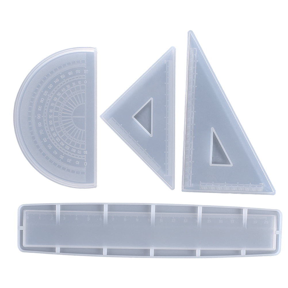 FUEENIRVA 1Set Protractor Silicone Mold Waterproof DIY Ruler Craft ...