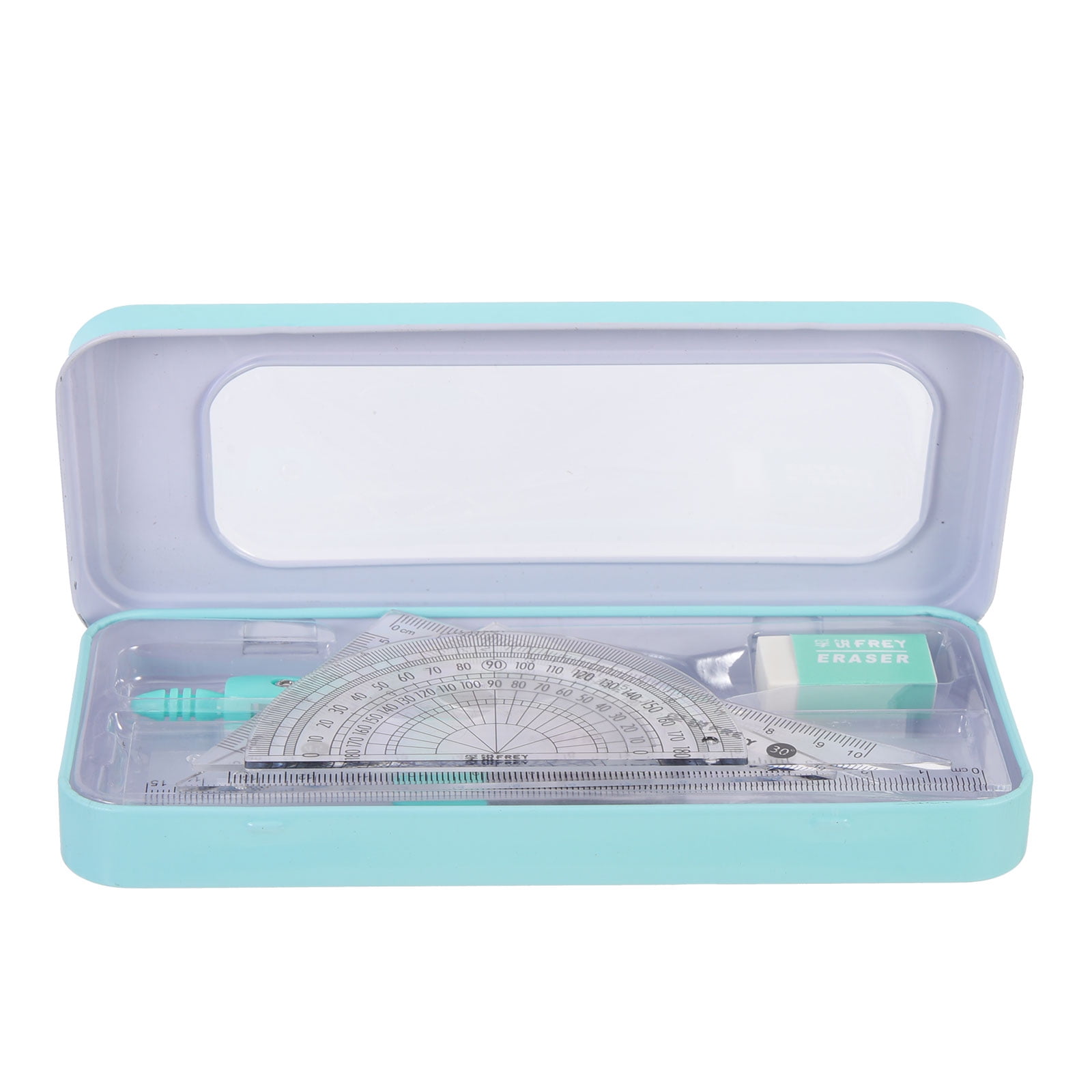 FUEENIRVA 1 Set Geometry Drawing Tool Kit Blue Iron Abs School Design ...