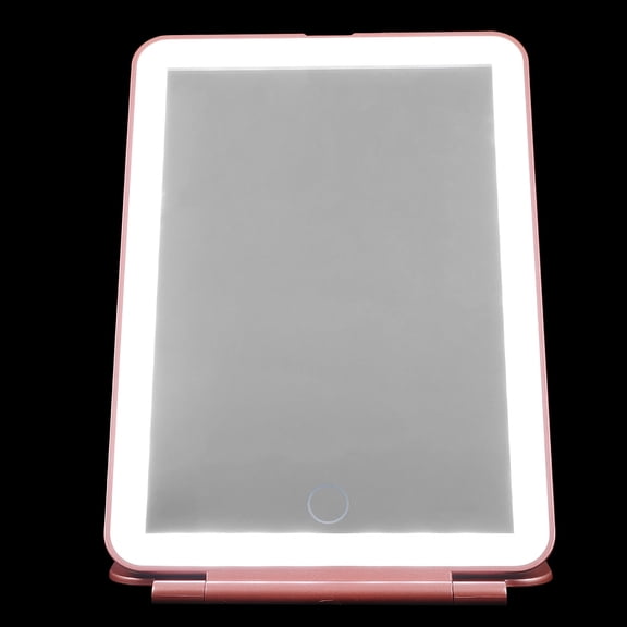 FUEENIRVA 1Set Golden LED Light Makeup Mirror Foldable USB Chargeable Tabletop Vanity Mirror