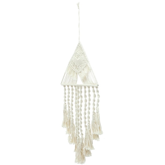 FUEENIRVA Beige Macrame Wall Hanging Boho Woven Tapestry Home Decor Bohemian Style Wall Art Decoration