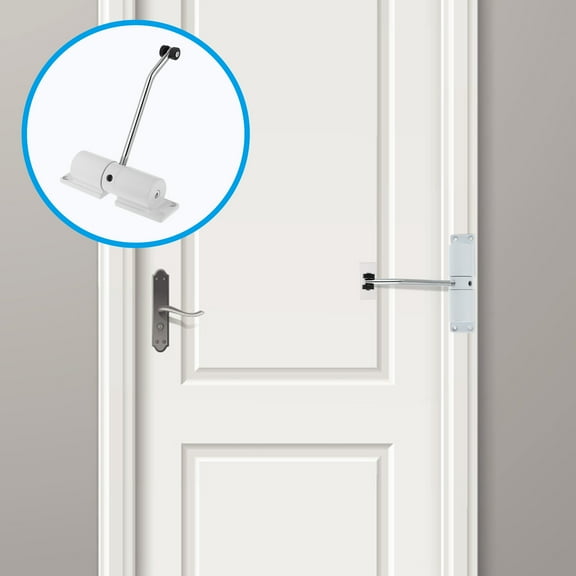 FUEENIRVA 1 Set Screen Door Closers White 16X10cm Iron Prevent Door Damage