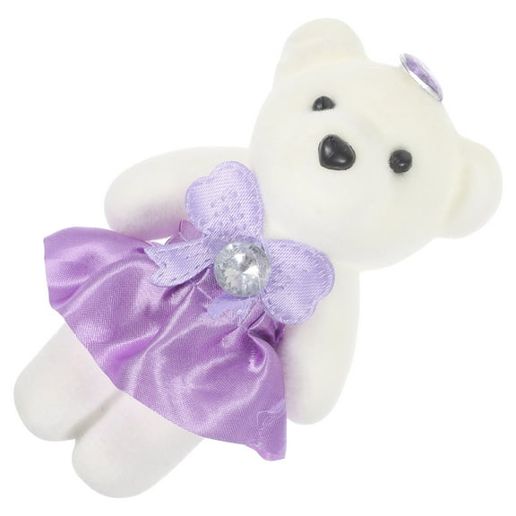 FUEENIRVA 10Pcs Mini Stuffed Bear Toys Cartoon Style Plush Animals for Kids Party Favors Baby Shower