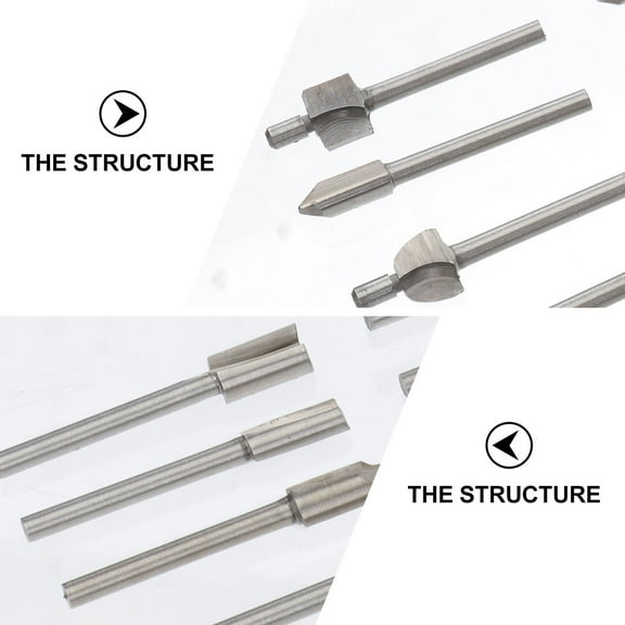 FUEENIRVA 10-Piece Rotary Tool Sanding Bits Set for Precision Grinding and Polishing