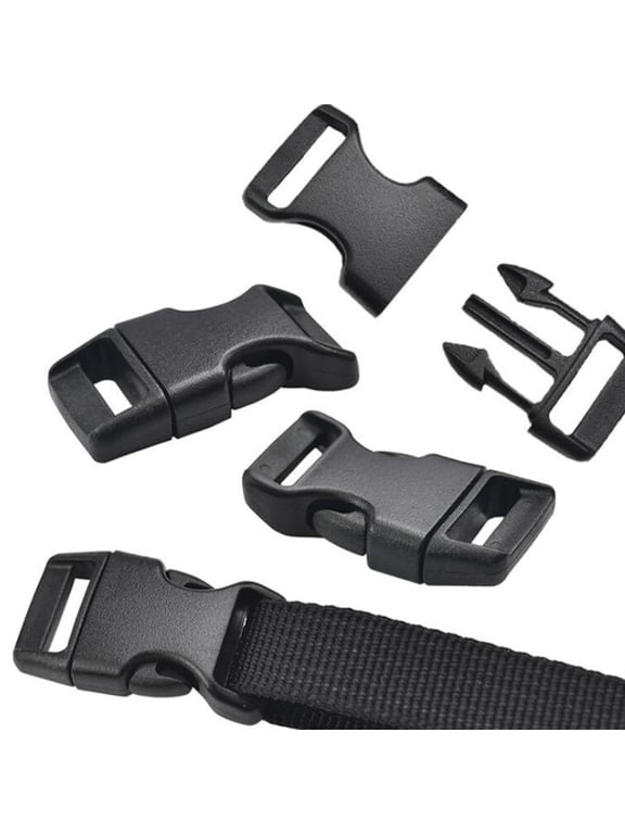 10Pcs Webbing Belt Buckle for Crafting Activities in White Red Yellow 4x2x0.6in