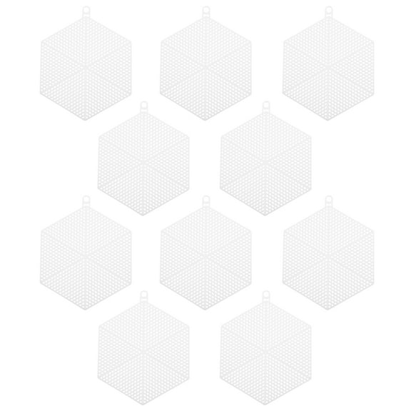 FUEENIRVA 10Pcs White Hexagon Mesh Plastic Sheets for DIY Design and Knit Projects