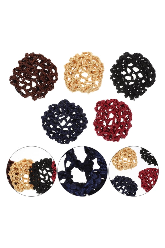 Stewardess Accessories Hair Bun Covers Navy Blue 10Pcs