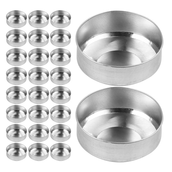 FUEENIRVA Silver Aluminum Candle Cups Durable for Tea Lights and Events