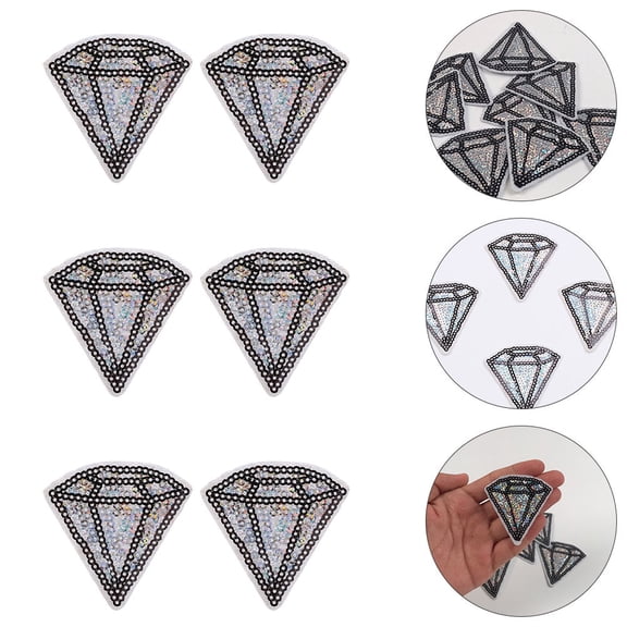 FUEENIRVA DIY Sequined Appliques Assorted Color for Clothes and Crafts 12Pcs