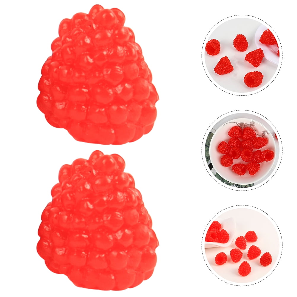 FUEENIRVA Fake Raspberry Raspberry Model Red PVC 15Pack for School ...