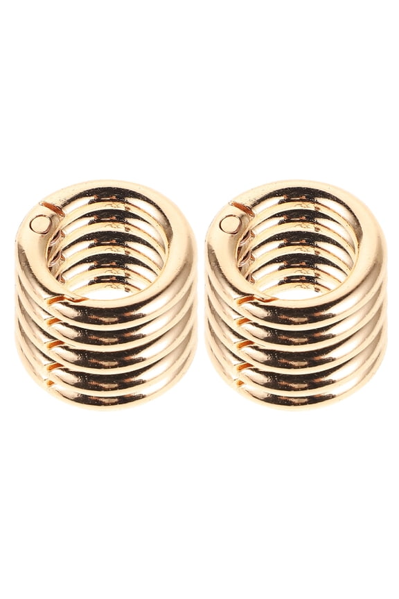 16Pcs Round Spring Snap Hooks Keychain Rings Handbag Hardware Accessories 0.8x0.8x0.08in