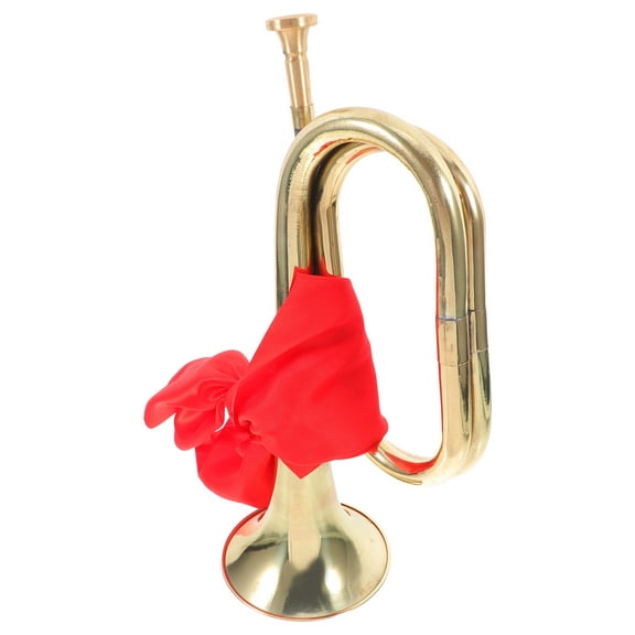 FUEENIRVA Beginners Trumpet Musical Instrument Golden Band Horn for Stage and Orchestra Use