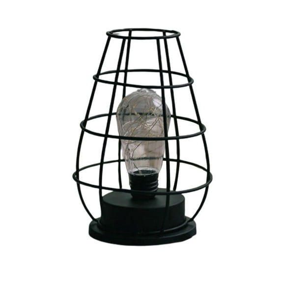 FUEENIRVA 1-Pack Decorative Bottle Lamp with Iron Base for Home Decor, 13 x 13 x 19 cm, Stylish Lighting