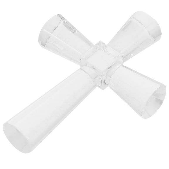 FUEENIRVA White Crystal Cross Figurine Decorative Standing Cross Ornament for Desk and Home Display