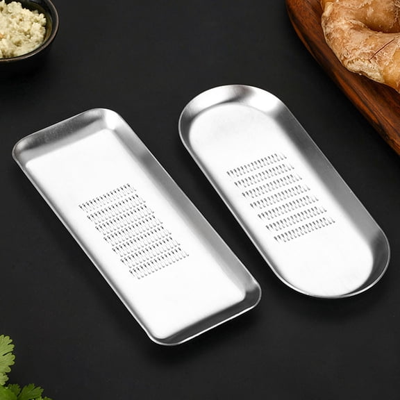FUEENIRVA Stainless Steel Ginger Grater Silver Garlic Hand Grater for Home Use