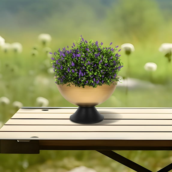 FUEENIRVA 1Pack Golden Metal Vase with Wide Mouth for Wedding and Party Decoration Gold Flower Vases