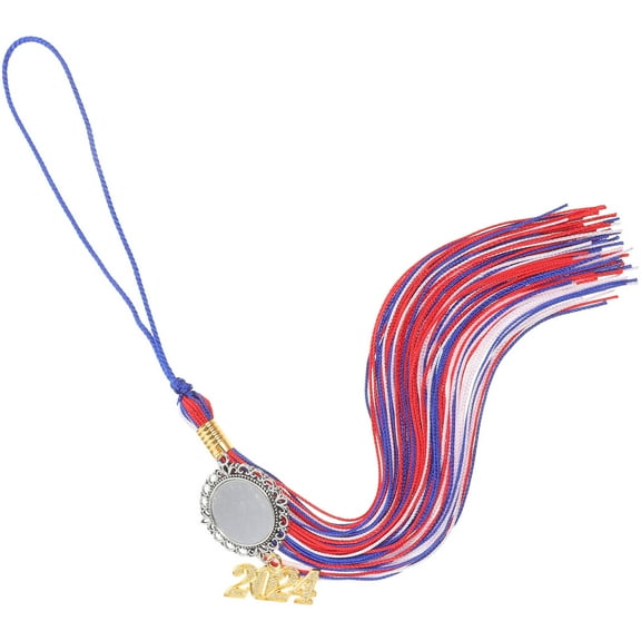 FUEENIRVA 1Pack Graduation Diy Cap Decoration with Heat Transfer Technology for Graduates in Red Blue White Colors