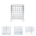 thumbnail image 1 of FUEENIRVA 1Pack Square Decor Silver Iron Storage Holder for Desktop, 1 of 8