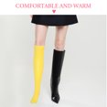 thumbnail image 1 of FUEENIRVA 1Pair Over Knee Long Socks Boot Socks Yellow Polyester Cotton Warmth Elastic Fit Comfortable Wear For Women, 1 of 8