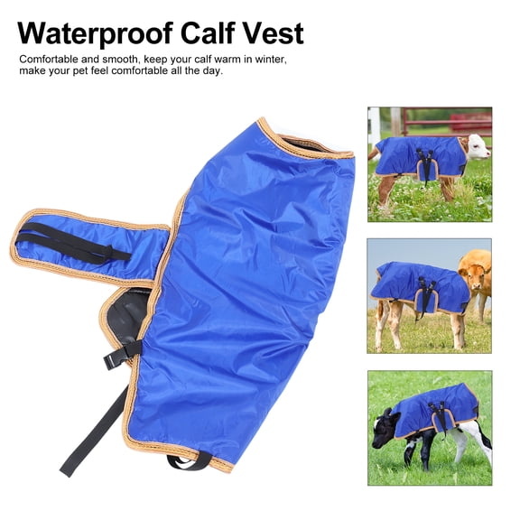 FUEENIRVA 1Pc Calf Warm Coat with Waterproof Windproof Material for Winter Pasture