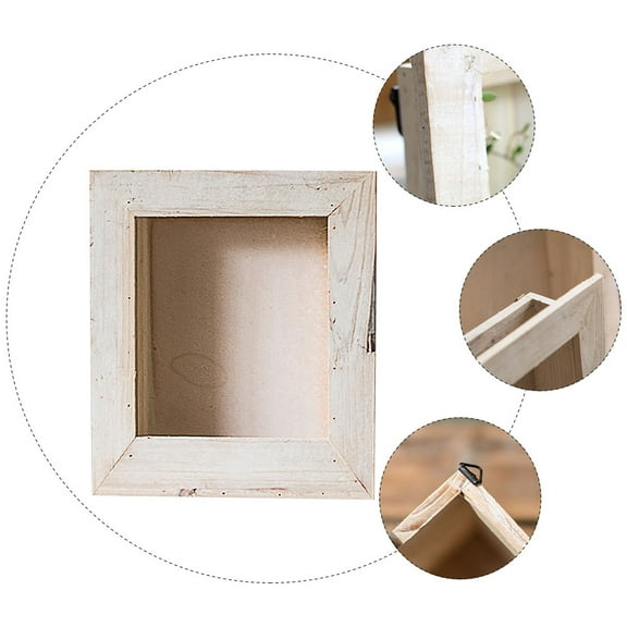 FUEENIRVA 1Pcs Beige Wood Retro Flowerpot For Home Decoration And Plant Holder 11.8*11.8in